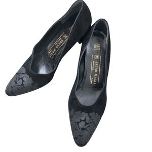 Bruno Magli Women's Black Suede Shoes Size 37.5 US